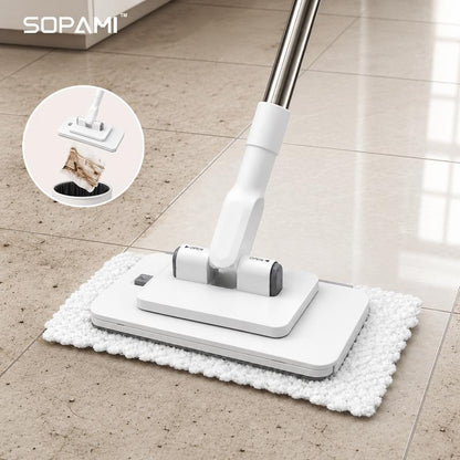 Pulizia Leggera Mop Pavimenti Microfibra Panno Rimovibile 360°