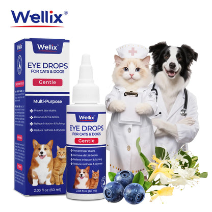 Sollievo Oculare Gocce per Cani e Gatti Trattamento Allergie