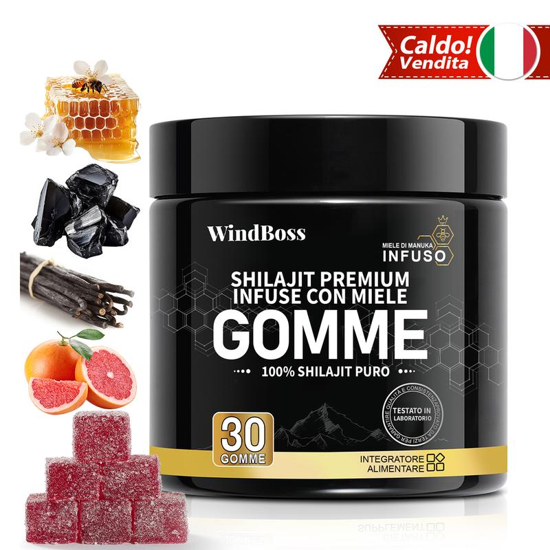 Supporto Naturale Gommose Shilajit Biologico Melograno Miele