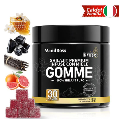 Supporto Naturale Gommose Shilajit Biologico Melograno Miele