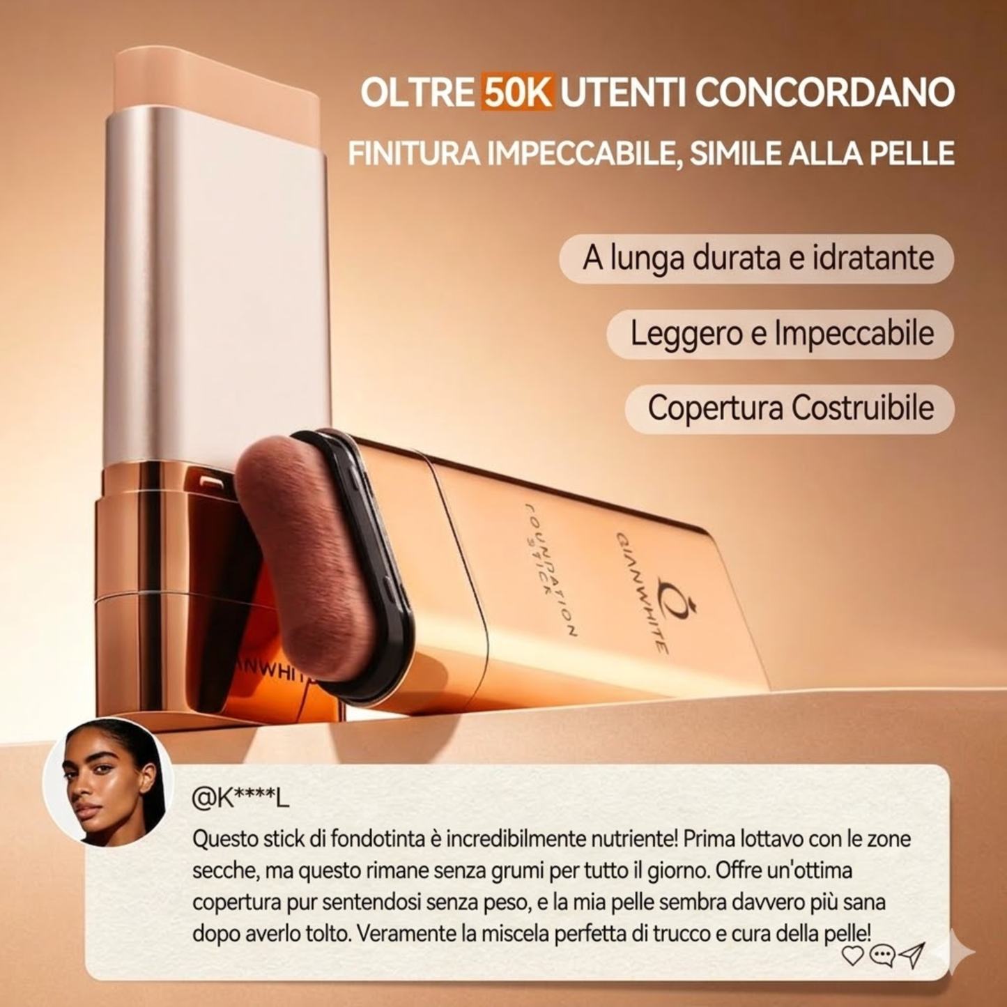 Fondotinta correttore stick a doppia estremità - Impermeabile