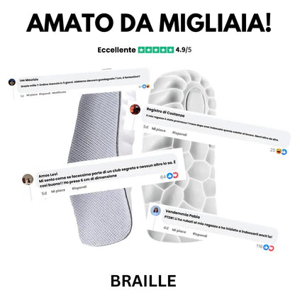 Solette ortopediche FlexStep™ con rialzo in altezza