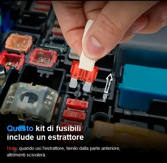 Protezione Sovraccarico Fusibili Auto Zincati Set Colorato 306 Pezzi