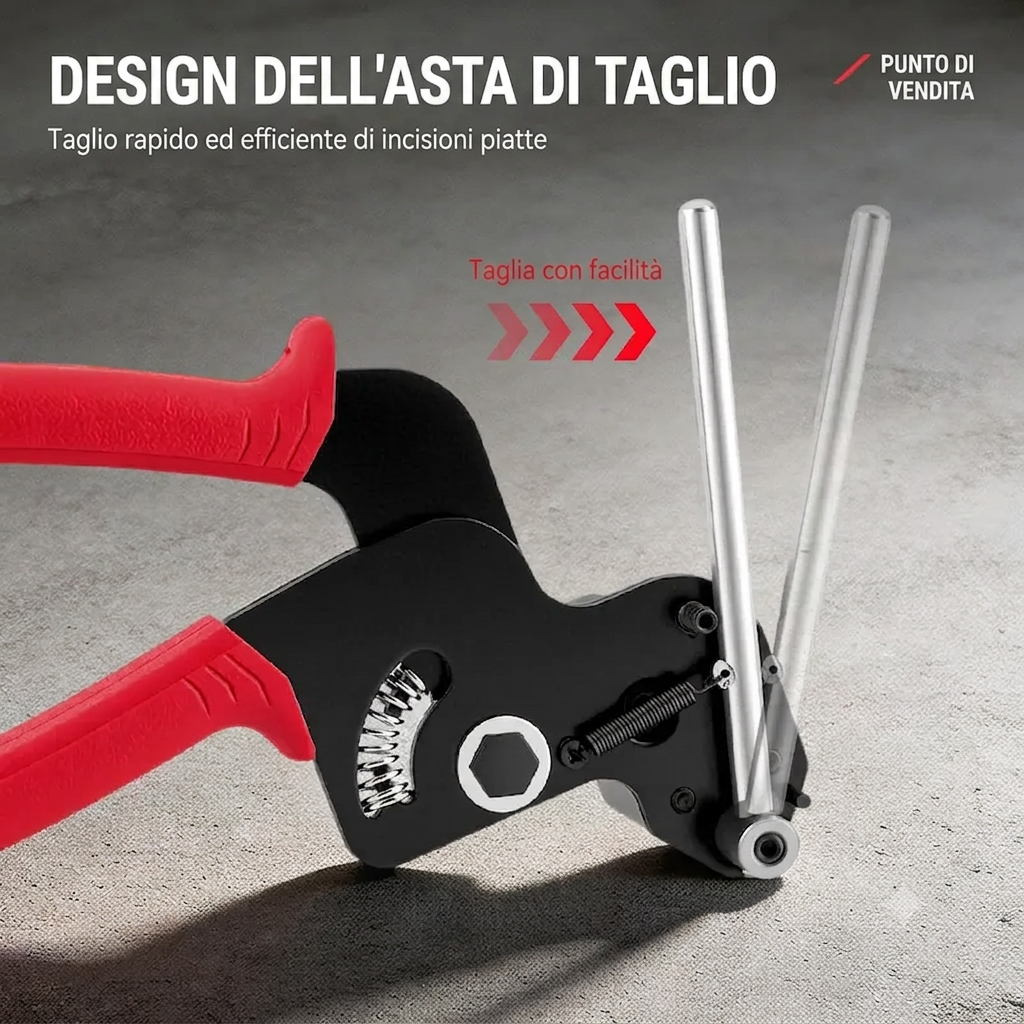 Kit di fascette stringicavo in acciaio inox con 100 fascette da 30 cm resistenti ai raggi UV.