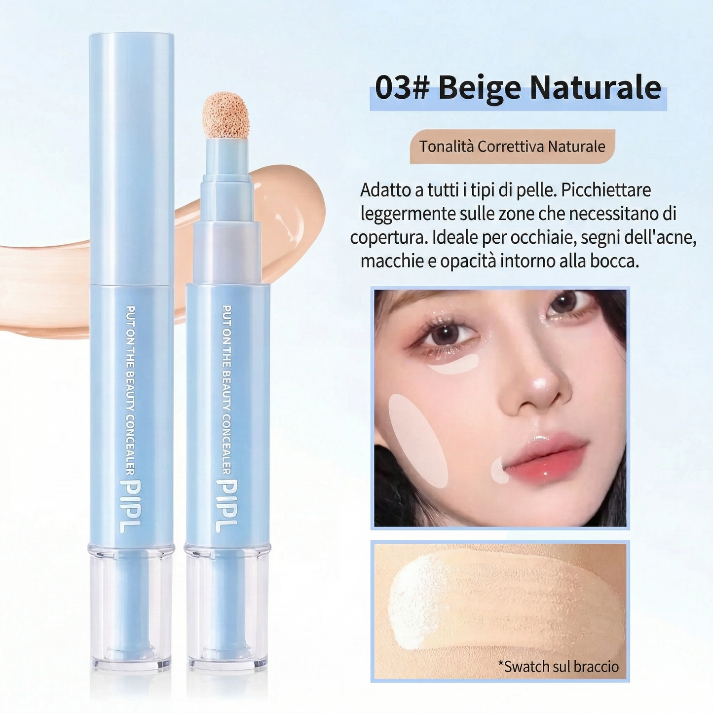PIPL Dual Concealer and Foundation – 2-in-1 a Lunga Tenuta (24h)