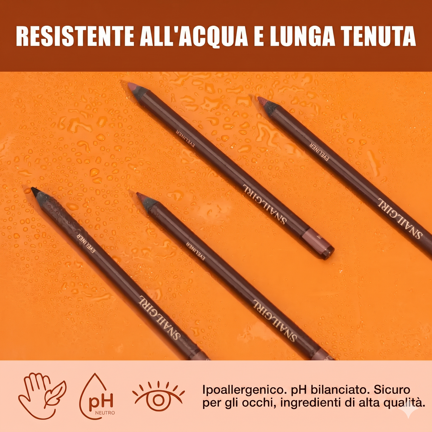 Trucco Occhi Matita Eyeliner Resistente a Sbavature Punta Morbida