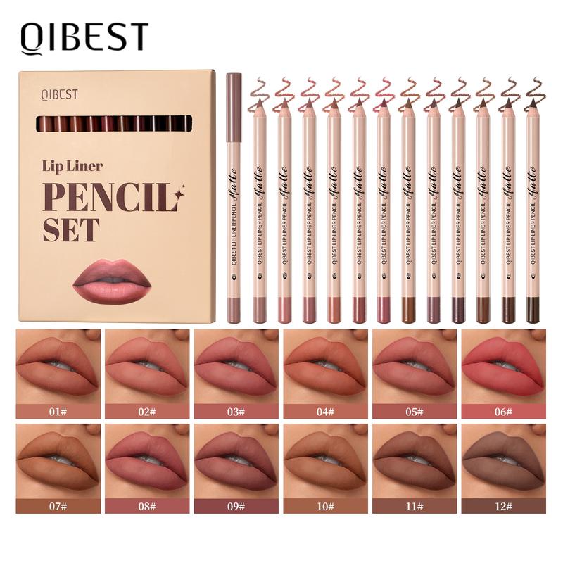 Lunga Durata Matite Labbra Opache Finitura Vellutata Set 12