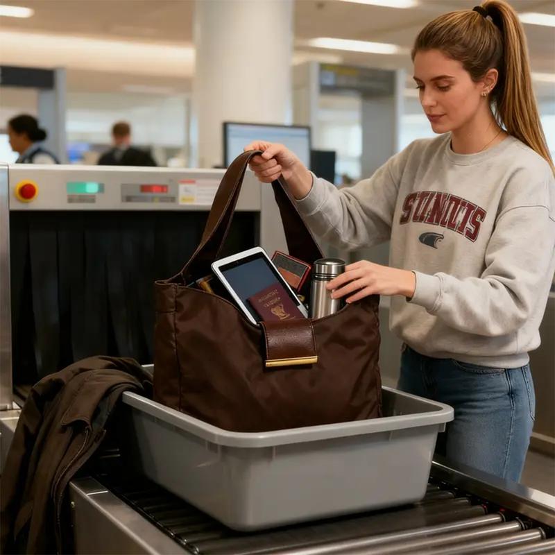 Borsa Pieghevole Resistente in Nylon con Gancio e Regolabile