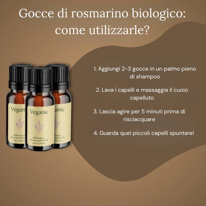 Olio per la crescita naturale dei capelli veganic