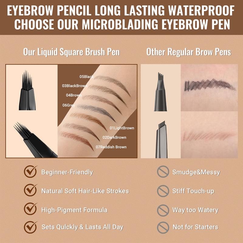 Tratto Naturale Penna Sopracciglia Microblading Impermeabile
