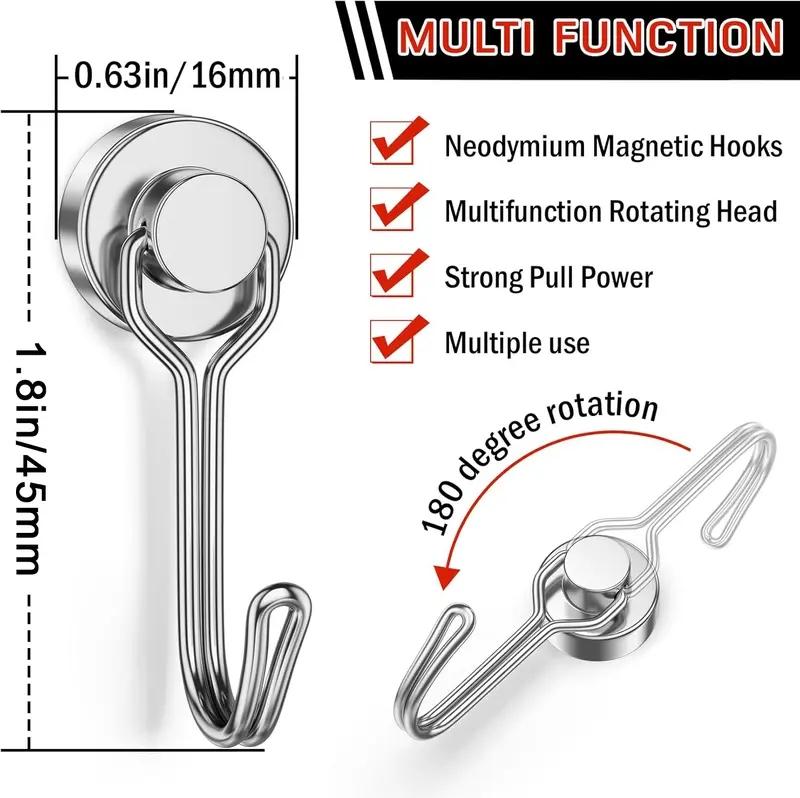 Organizzazione Salvaspazio Ganci Magnetici Resistenti 30LBS 8