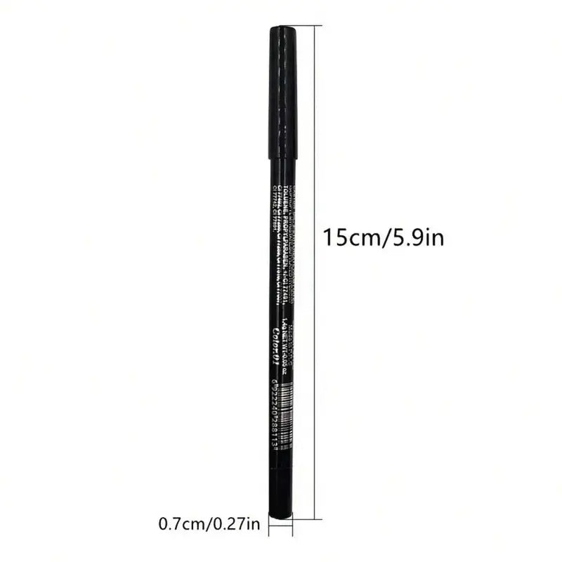 Penna eyeliner glitterata da 12 colori, penna eyeliner punk gotico affumicato impermeabile con finitura lucida perlata ad alto colore, trucco, set di matite per eyeliner, prodotti per il trucco, matite per eyeliner, cosmetici, tonalità per eyeliner,