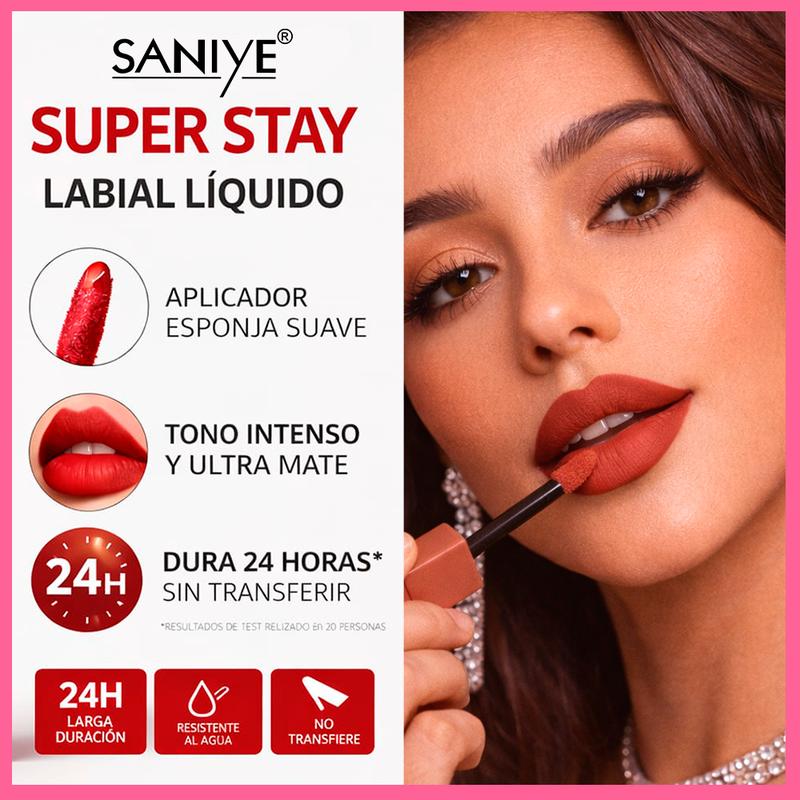 Rossetto Liquido Opaco Lunga Tenuta Resistente a Acqua e Sudore