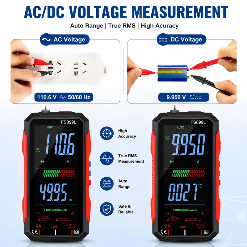 Misuratore Digitale Voltaggio TRMS 6000 Conti Alta Precisione