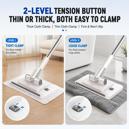 Pulizia Leggera Mop Pavimenti Microfibra Panno Rimovibile 360°