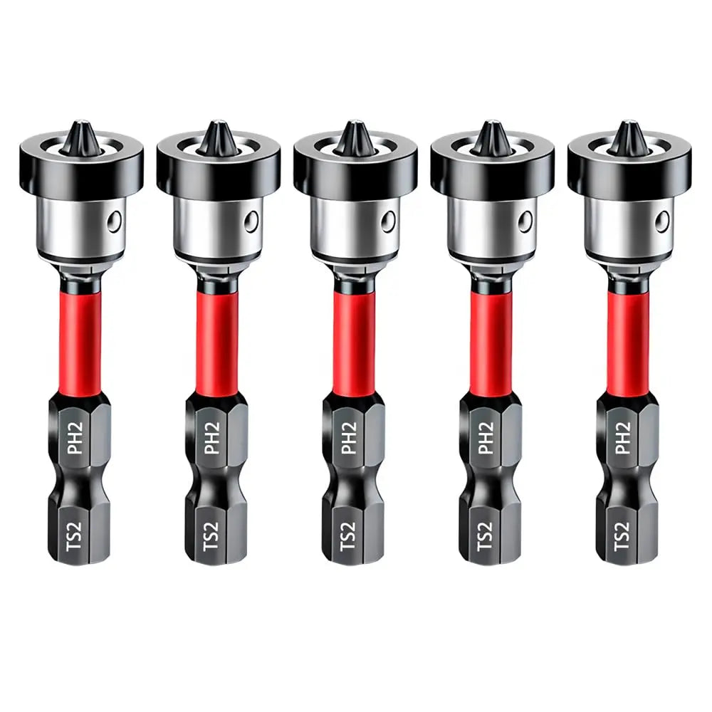 Set di 5 punte Pladur con arresto di profondità – PH2 magnetiche (0.64CM esagonale)