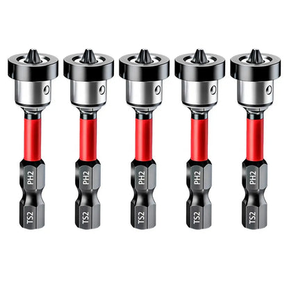 Set di 5 punte Pladur con arresto di profondità – PH2 magnetiche (0.64CM esagonale)