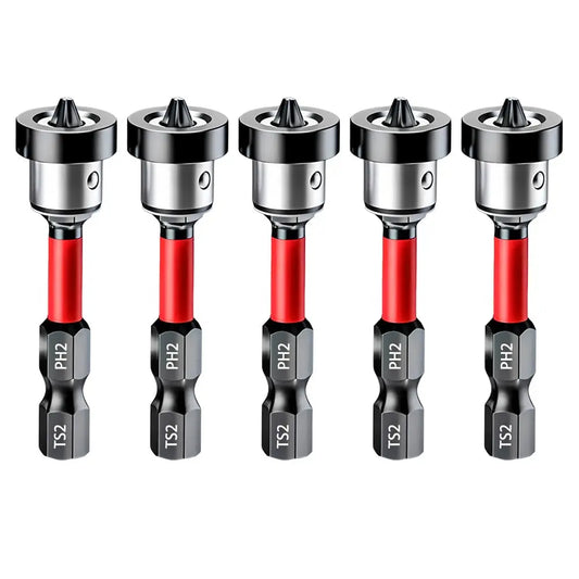 Set di 5 punte Pladur con arresto di profondità – PH2 magnetiche (0.64CM esagonale)