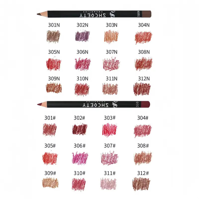 Set di 12 matite labbra opache - Colorazione facile