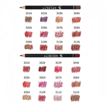 Set di 12 matite labbra opache - Colorazione facile