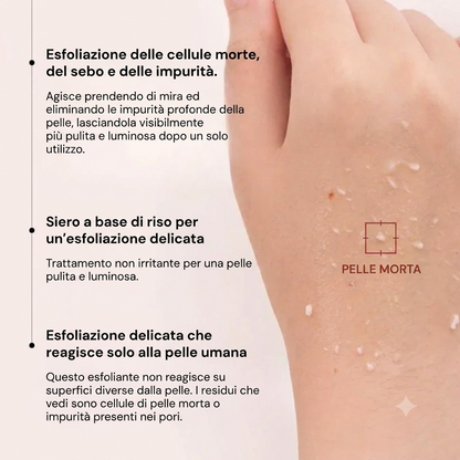 Pori Affinati e Pelle Purificata con Esfoliante al Riso Coreano