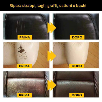 CUEROPRO™ - Ripara qualsiasi tipo di pelle in soli 10 minuti! Facile da usare e fa risparmiare centinaia di euro sulle riparazioni.
