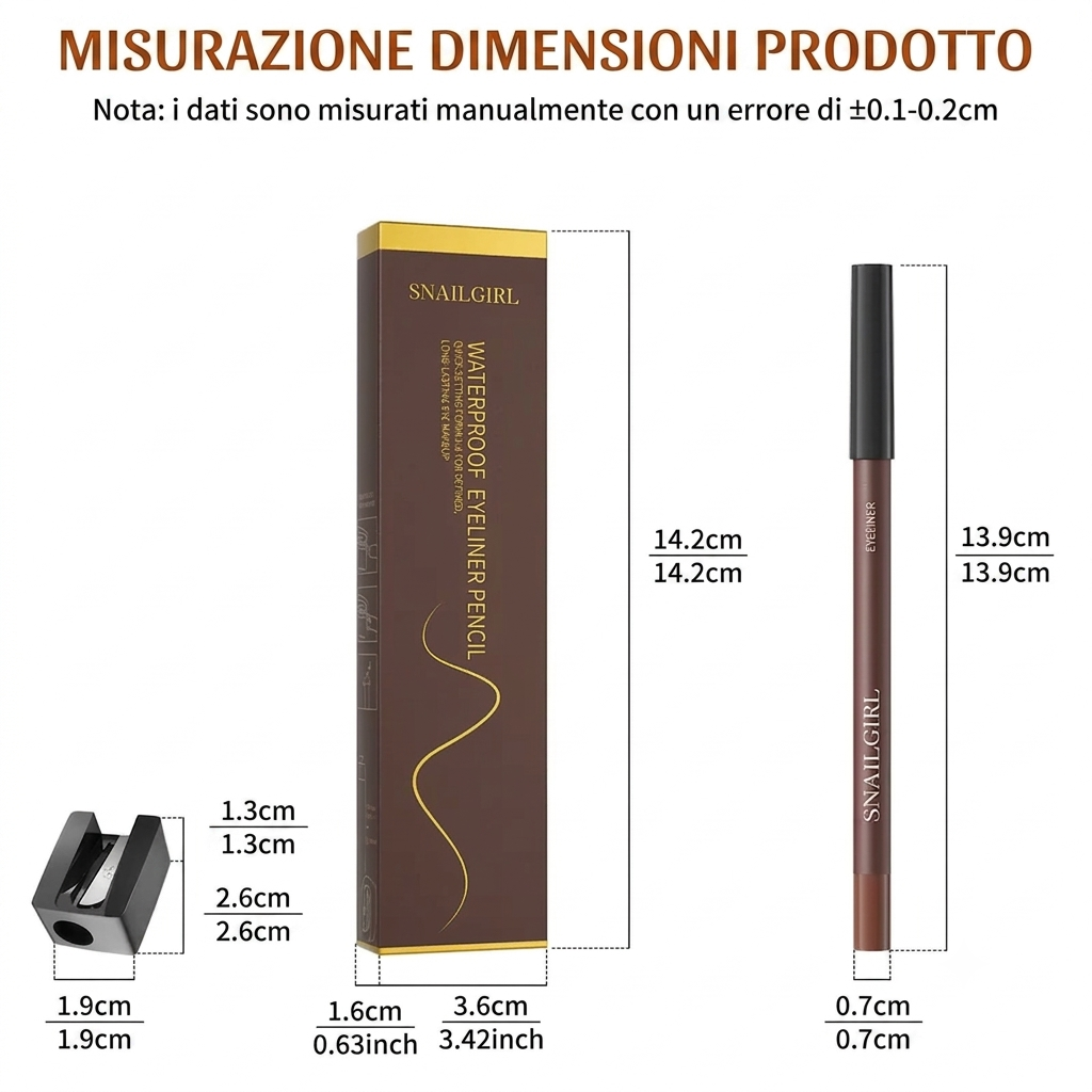 Trucco Occhi Matita Eyeliner Resistente a Sbavature Punta Morbida