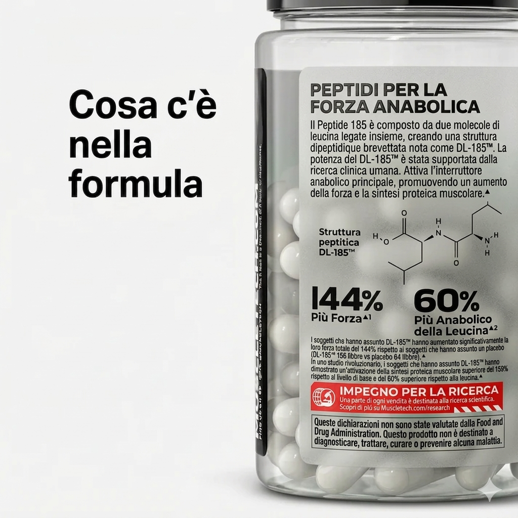 Dileucina, peptide muscolare 185 - 84 capsule