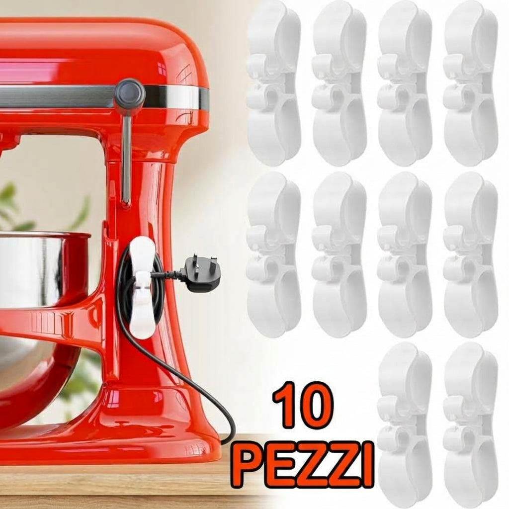 Organizzatore Cavi Cucina con Ganci Silicone e Colla 3M