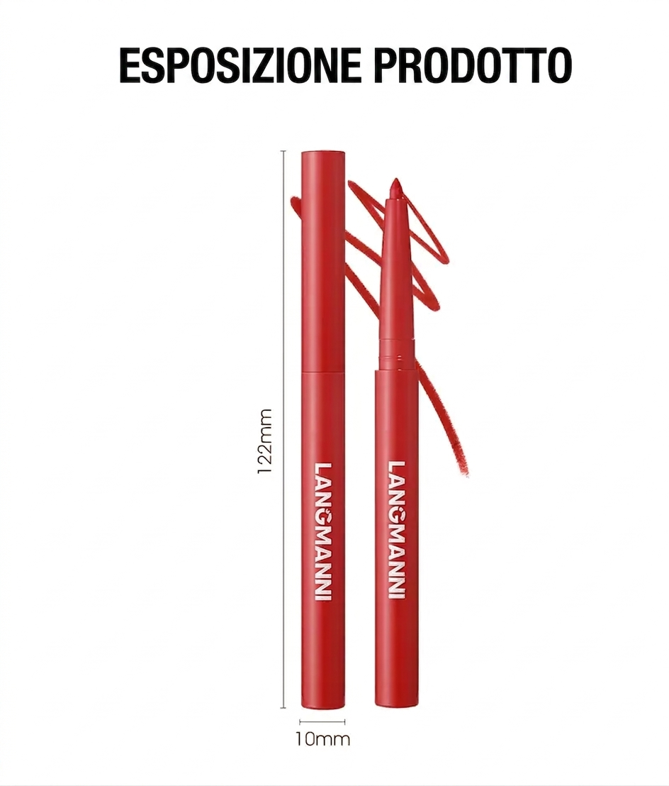 Liner Labbra Opaco Resistente All'Acqua Texture Cremosa Set 12Pz