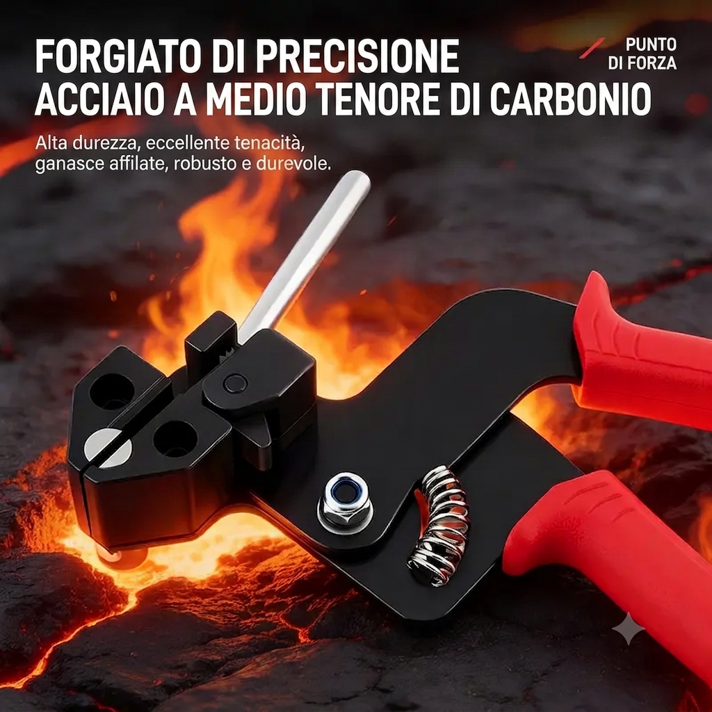 Kit di fascette stringicavo in acciaio inox con 100 fascette da 30 cm resistenti ai raggi UV.