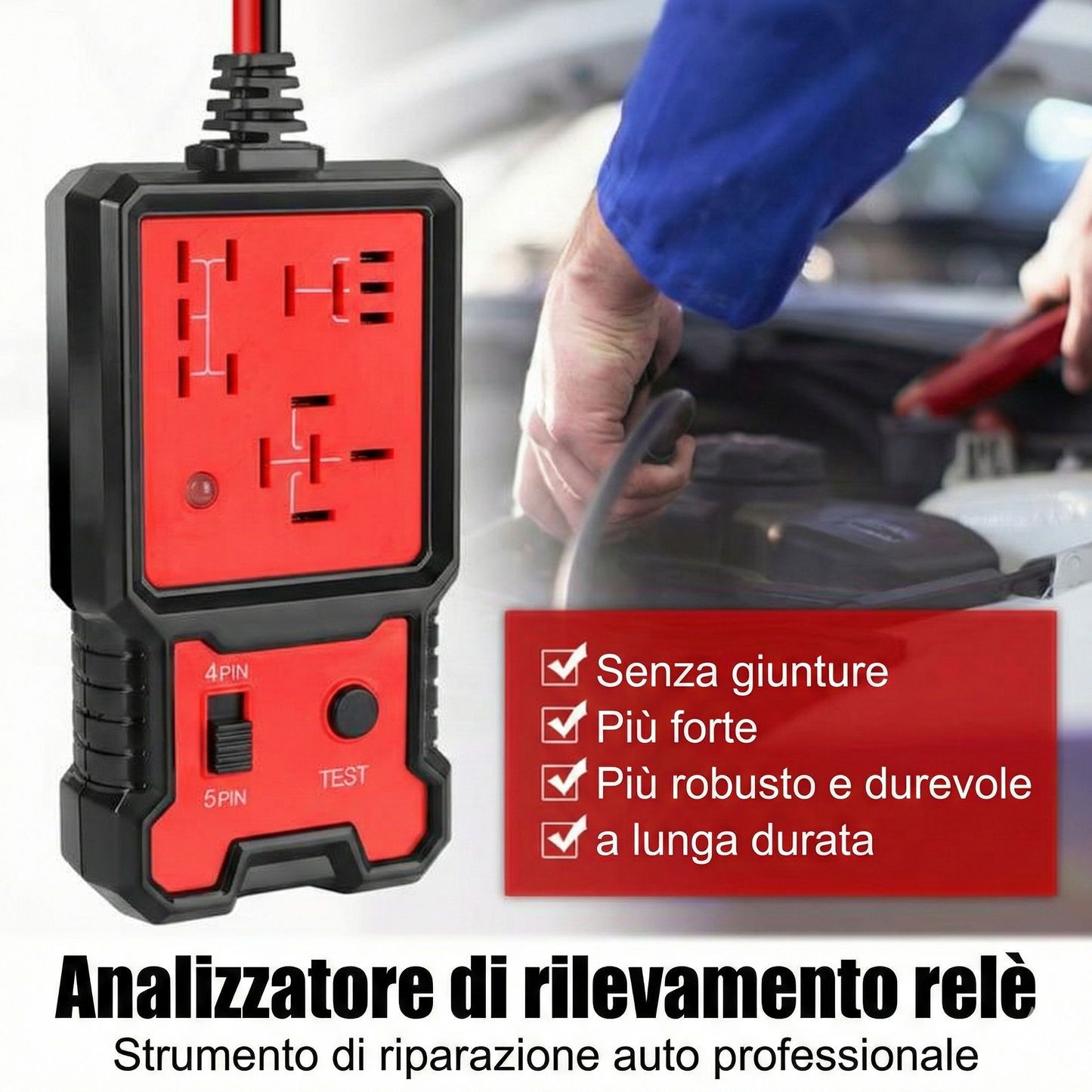 Tester relè per autoveicoli - 12V/24V