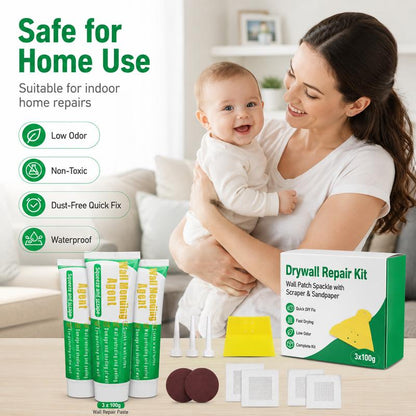Riparazione Pareti Kit Completo con Spatola e Carta Vetrata