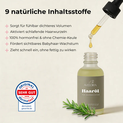 Olio vegano per capelli per una crescita rapida