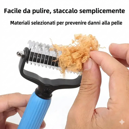 Rimozione Pelo Pettine Districante Cane Acciaio Doppia Faccia