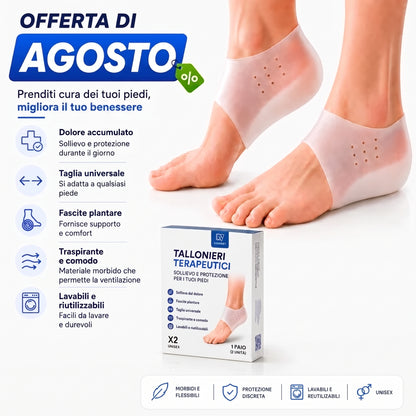 Coppia di Plantari terapeutici traspiranti per il tallone - PalamotToe™