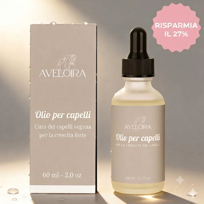 Olio vegano per capelli per una crescita rapida