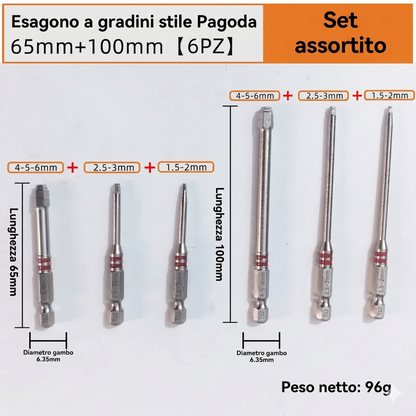 Precisione e Versatilità Set Punte Avvitatore con Asta Magnetica