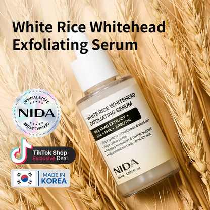 Esfoliante Viso Siero Riso Anti-Punti Neri Pori Puliti