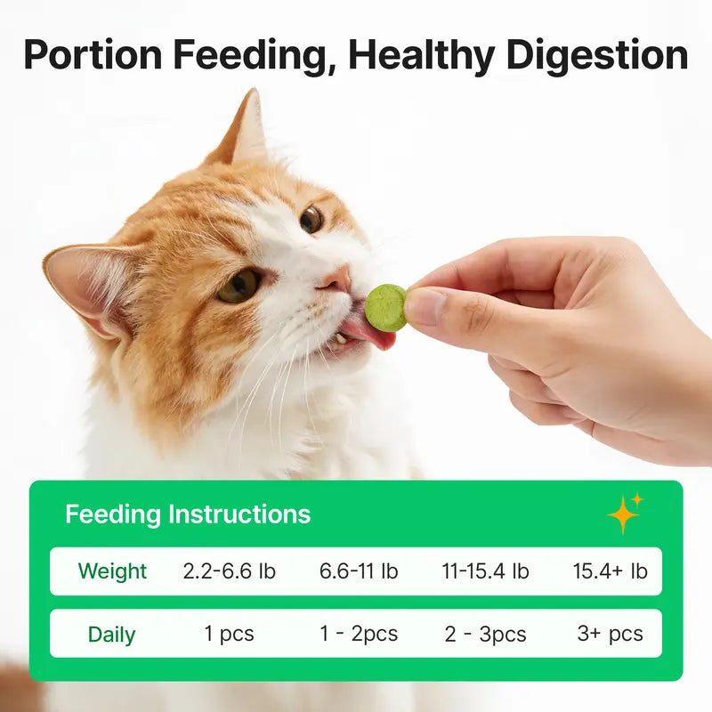 Controllo Palline di Pelo Snack per Gatti con Erba d'Orzo