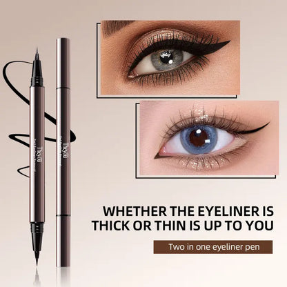 Eyeliner Liquido Waterproof Lunga Tenuta Punta Doppia Leggera