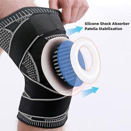 Supporto Compressivo per Ginocchia con Doppio Bracciale Sportivo