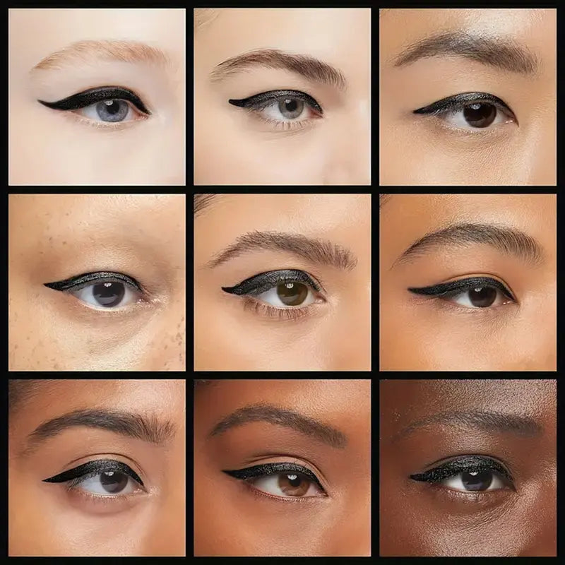 Lunga Tenuta Eyeliner Set Impermeabile Punta Spessa e Liscia