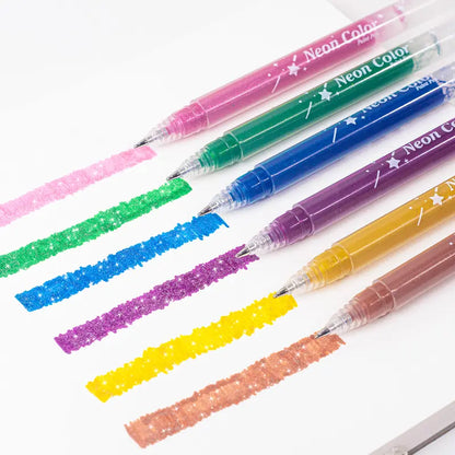 Colori Brillanti Penna Gel Glitter Metallico Resistente all'Acqua
