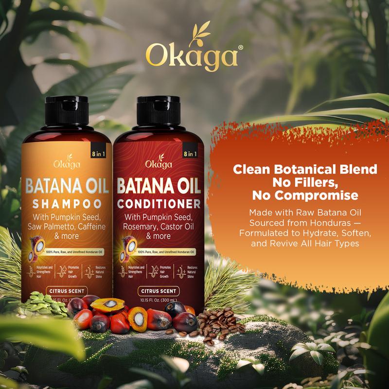 Crescita E Idratazione Shampoo E Balsamo All'Olio Di Batana