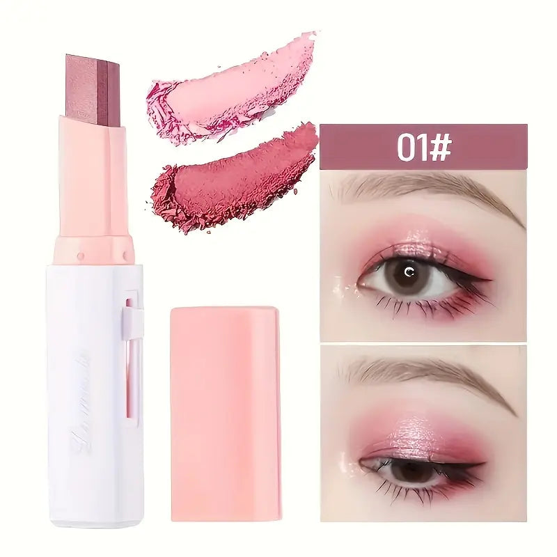 (Confezione da 6) - Illuminante Ombretto Stick Bicolore Lunga Durata Waterproof