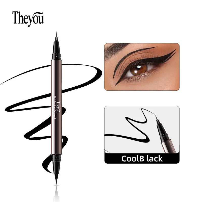 Eyeliner Liquido Waterproof Lunga Tenuta Punta Doppia Leggera
