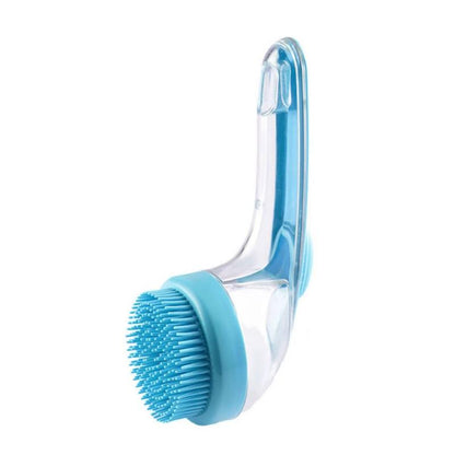 Spazzola 2-in-1 per Bagno e Toelettatura con Dispenser Sapone