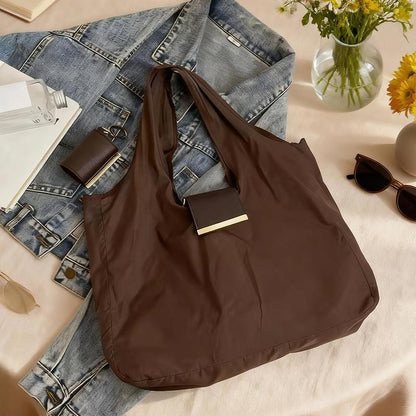 Borsa Pieghevole Resistente in Nylon con Gancio e Regolabile