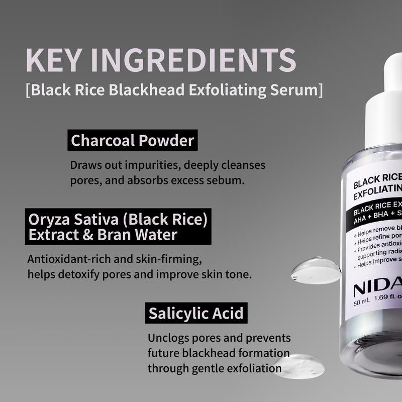 Esfoliante Viso Siero Riso Anti-Punti Neri Pori Puliti